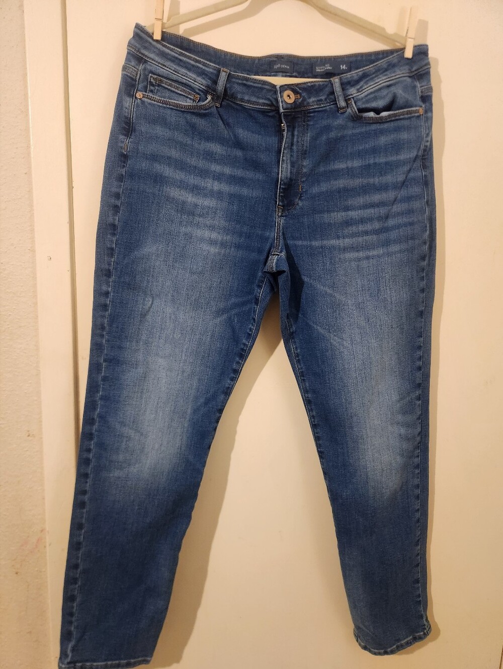 JJill Boyfriend Straight-Leg Ankle Zipper Jeans Sz 14